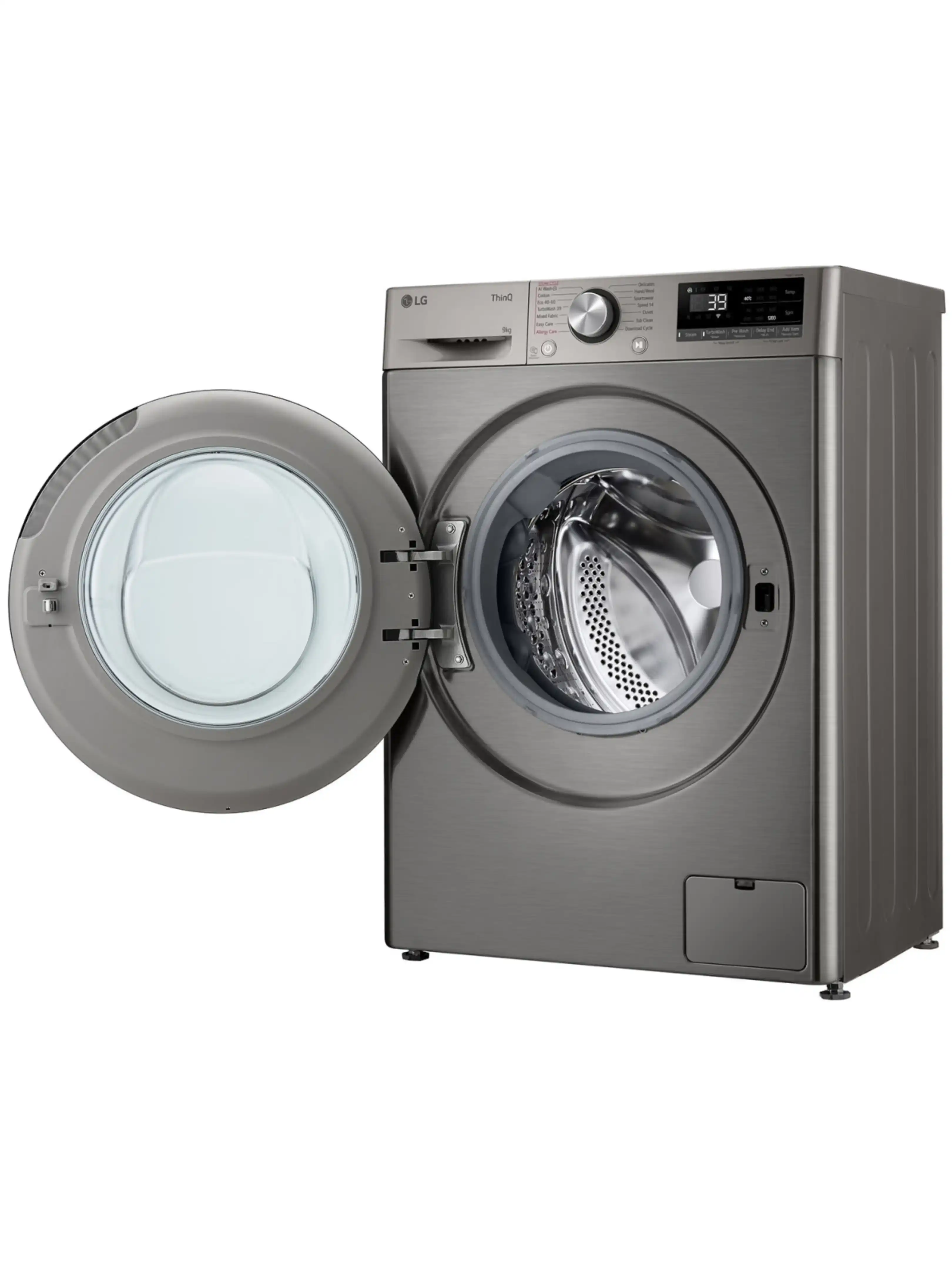 Стиральная машина LG F2WR709S2P (47.5см /9кг/1200об/пар/ добавление белья / AI DD ™ / TurboWash™ 360˚ / Wi-Fi / Inverter Direct Drive / A+++ / Серая)-10