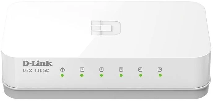 Коммутатор D-LINK DES-1005C Неуправляемый коммутатор с 5 портами 10/100Base-TX-1
