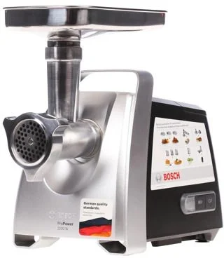 Мясорубка Bosch MFW68660 (2200 Вт/ 4,3 кг/мин/ корпус - металл, пластик/ реверс/ 7 насадок /черный)-1