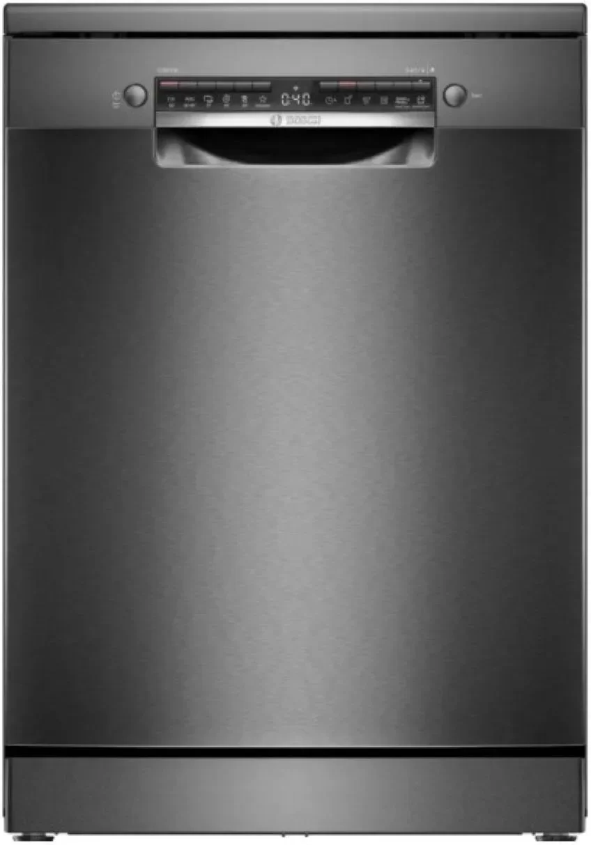 Машина посудомоечная отдельностоящая 60 см Bosch SMS4HVC11E (Serie4 / 14 комплектов / 3 полки / Расход воды - 9 л / HomeConnect / ExtraDry / Серый)-0