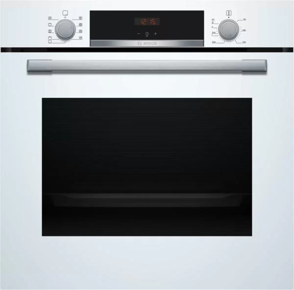 Духовой шкаф Bosch HBA534BW3 (Serie4 / 71 л / до 275 °C / Белое стекло / Гриль / съемные направляющие / Катализ / SoftClose / A+)-0