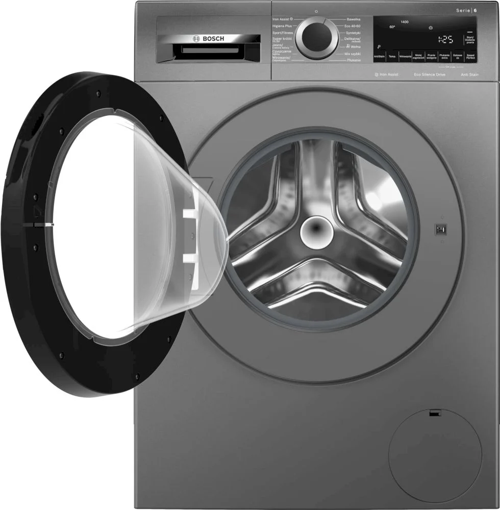Стиральная машина Bosch WGG244ZCPL (Serie6 / 59-63,6см / 9кг / 1400об / SpeedPerfect / IronAssist / EcoSilence Drive / PreSoaking / A+++ / Серый)-1
