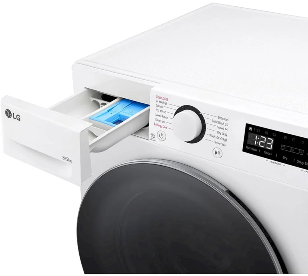 Стирально-сушильная машина LG F2DR508S1W (47.5см / 8кг / 5кг / 1200об / пар / добавление белья / AI DD / TurboWash™360 / Inverter Direct Drive / A+++)-4