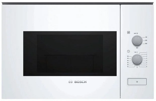 Микроволновая печь встраиваемая Bosch BFL520MW0 (Serie4 / белый / 20л / ширина - 59,4 см / 800Вт)-0