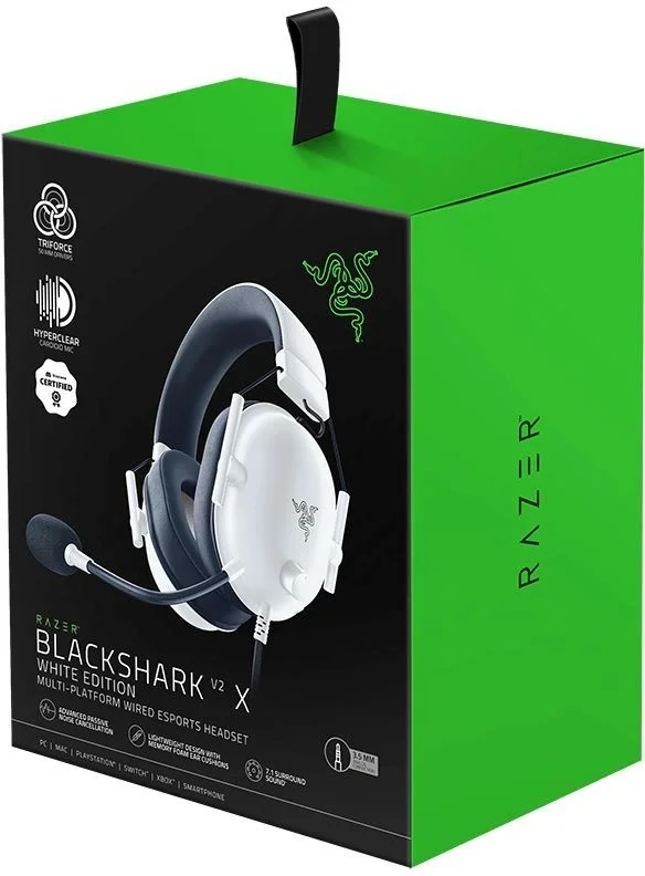 Игровые наушники с микрофоном Razer BlackShark V2 X, Белые-4