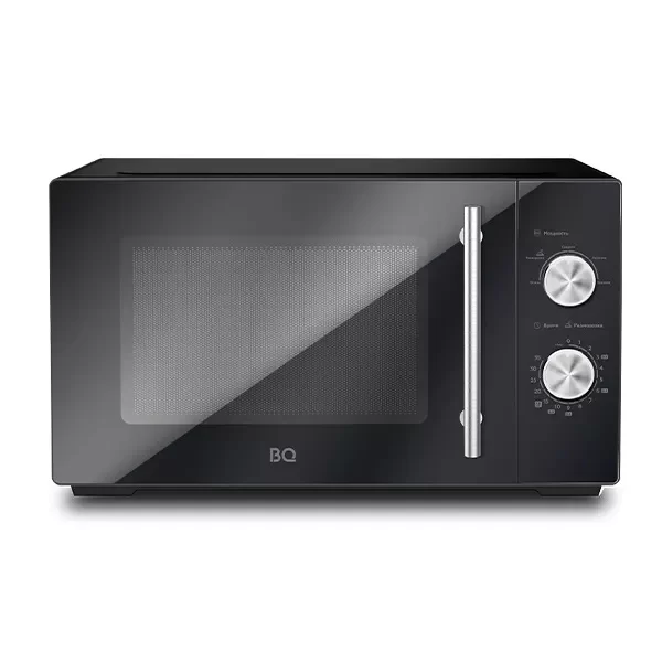 Микроволновая печь BQ MWO 20035SM/BG (20 л, 700 Вт, переключатели поворотный механизм, черное стекло)-0