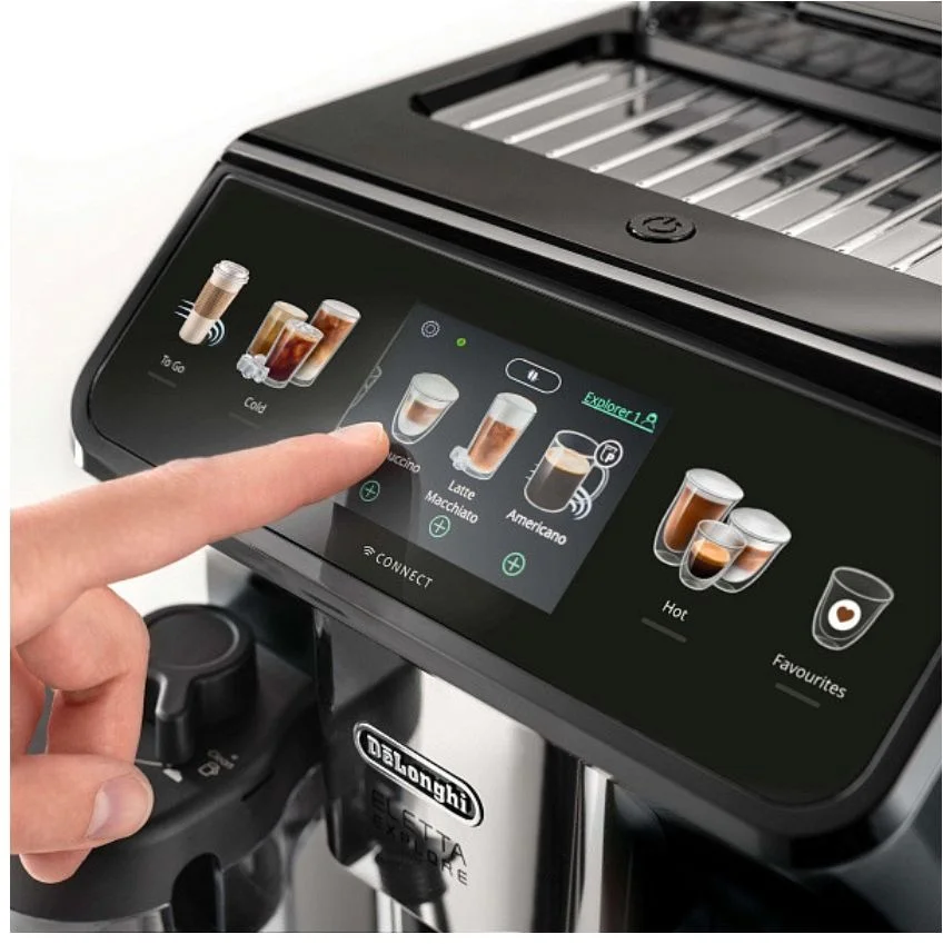 Кофемашина DeLonghi Eletta Explore ECAM450.65.G (кофе зерновой, молотый/ 1450 Вт/ 1.8 л/ автоматический капучинатор/ 11 напитков)-2