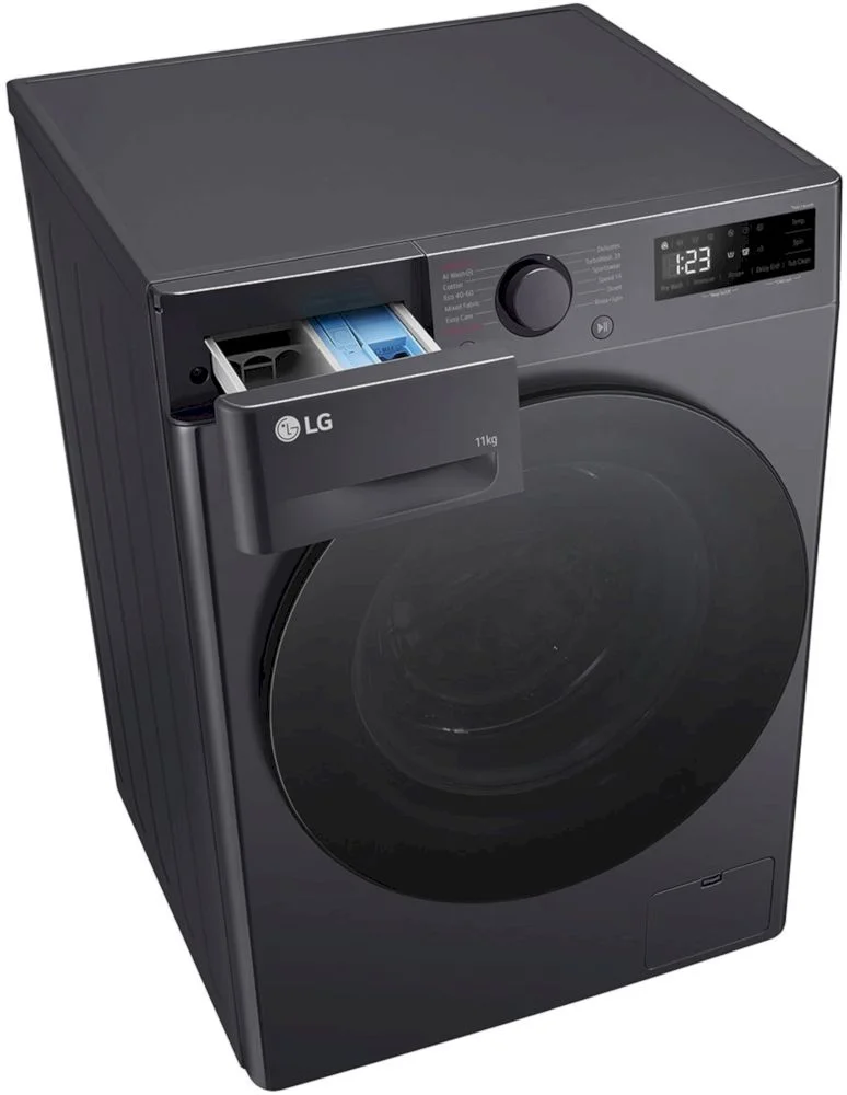 Стиральная машина LG F4WR511S2M (62см / 11кг / 1400об / пар / AI DD / TurboWash™360 / Inverter Direct Drive / Чёрная / A+++)-8
