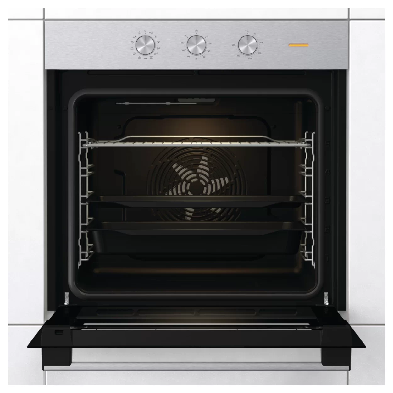 Духовой шкаф Gorenje BO6727E03X (Essential / 77 л / до 300 °C / Нерж. сталь, стекло / AquaClean / PerfectGrill / съемные направляющие / А)-2