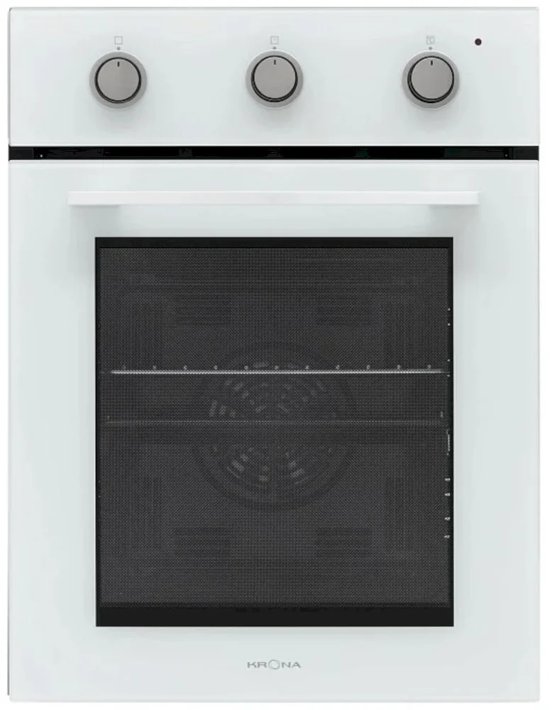 Духовой шкаф KRONA LYRA 45 WH (Узкий, 45 см / 45 л / до 260 °C / Белое стекло / Телескоп. напр. (x1) / Гриль / А)-0