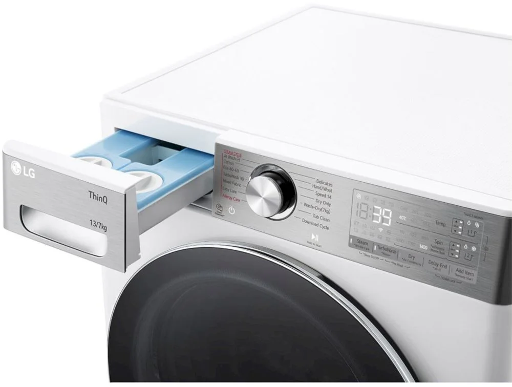 Стирально-сушильная машина LG F4DR913P3WA (61.5см /13кг/7кг/ 1400об / пар / AI DD / TurboWash™360 / Wi-Fi / Inverter Direct Drive / A+++)-4