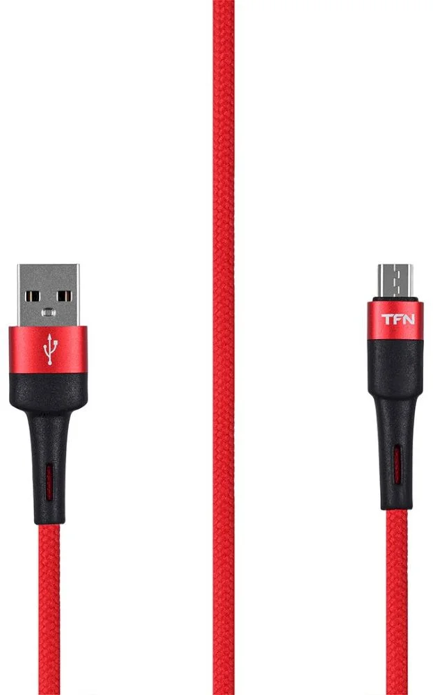Кабель TFN ENVY micro-USB - USB, 1.2м, Красный-0