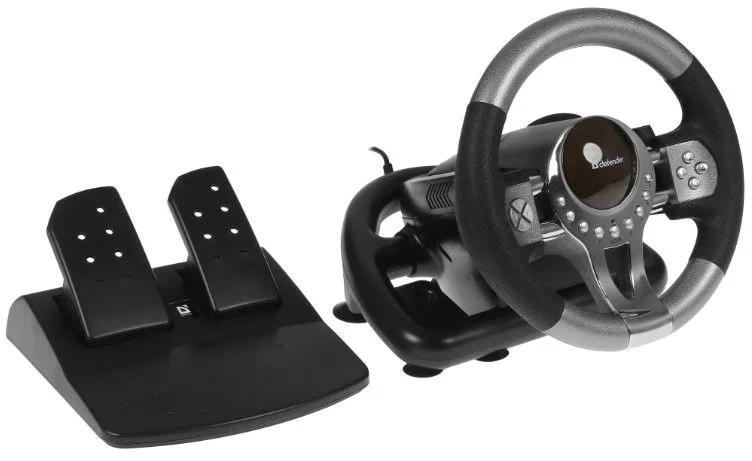 Руль Defender Forsage GTR USB, 12 кнопок, рычаг передач-0