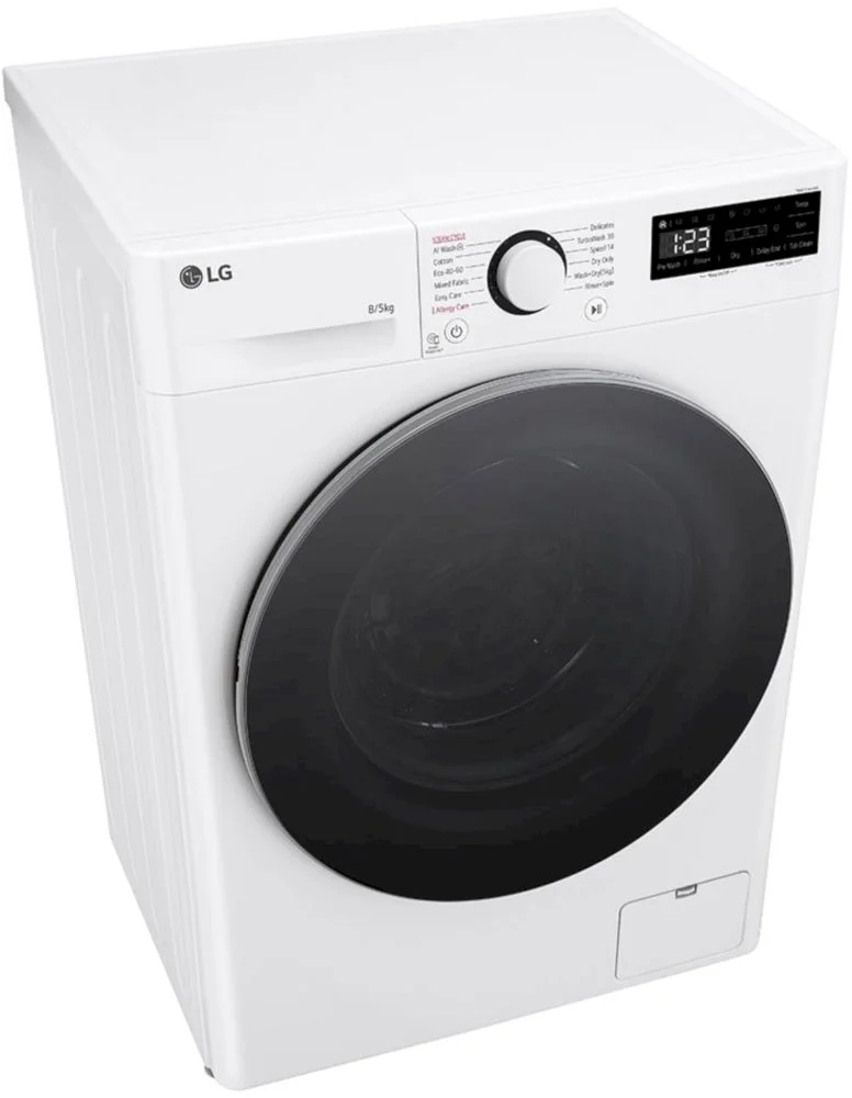 Стирально-сушильная машина LG F2DR508S1W (47.5см / 8кг / 5кг / 1200об / пар / добавление белья / AI DD / TurboWash™360 / Inverter Direct Drive / A+++)-7