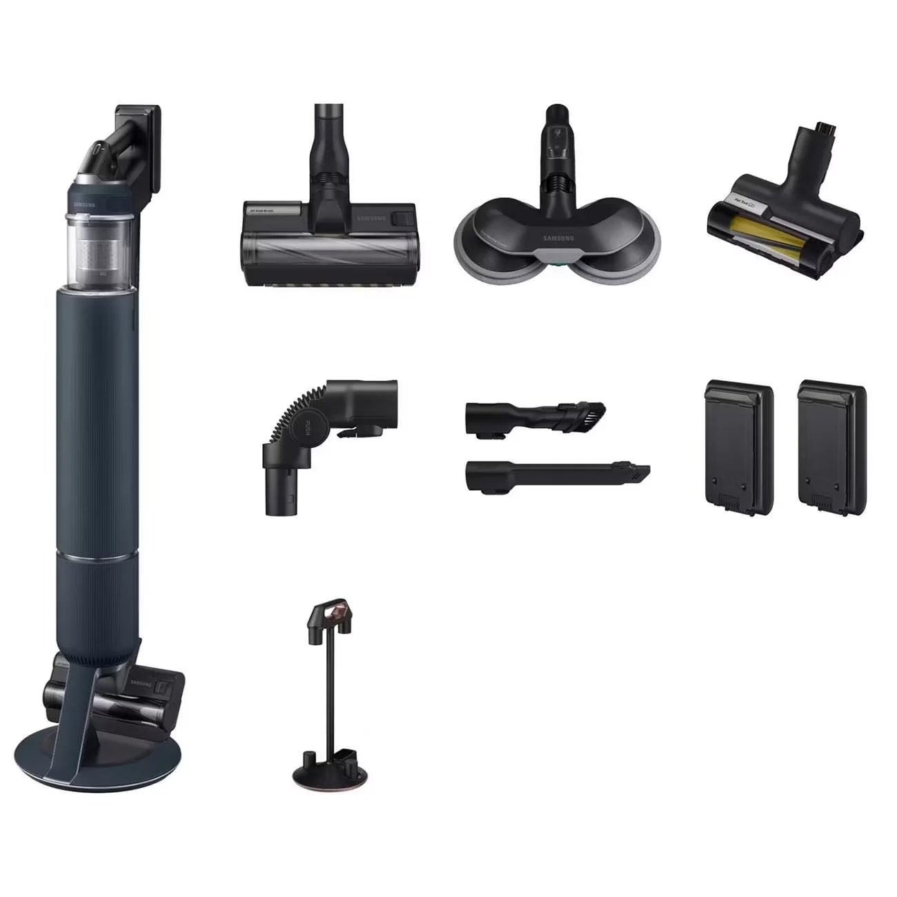 Пылесос вертикальный Samsung Bespoke Jet VS20B95973B/GE (580Вт/210Вт, контейнер 0,5л, аккумулятор Li-Ion, время работы до 60 мин)-1