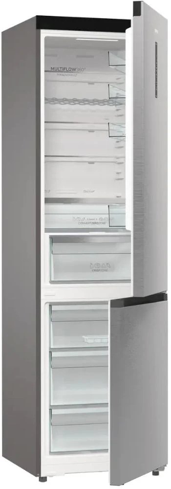 Холодильник Gorenje NRB620E61X4WFE (Объем - 442 л / Высота - 203см / A+ / Серый / MultiFlow 360° / Total NoFrost)-0
