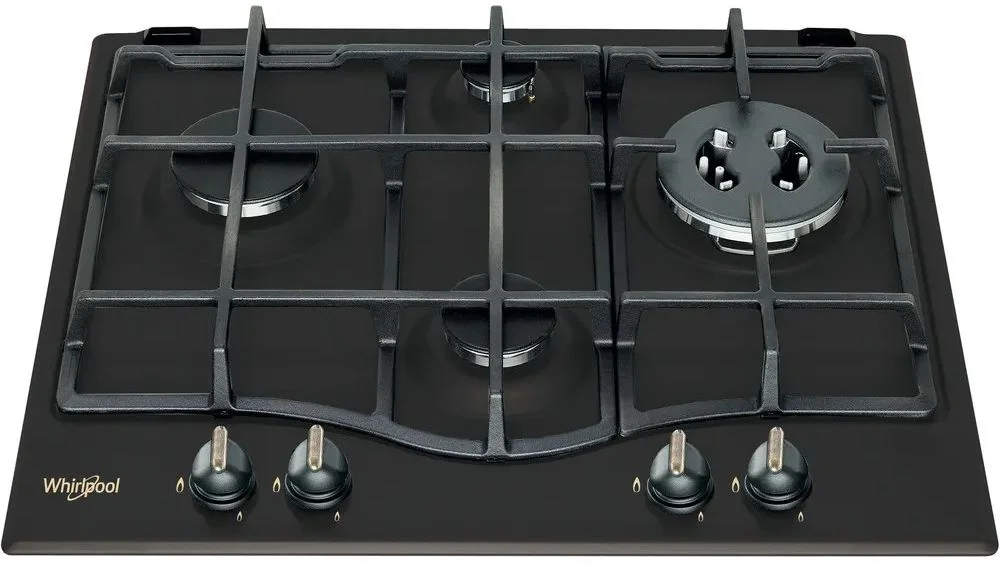 Поверхность газовая Whirlpool GMT 6422 AN (Антрацит / 4 конфорки / Чугунные решетки / Электроподжиг / Газ контроль)-0