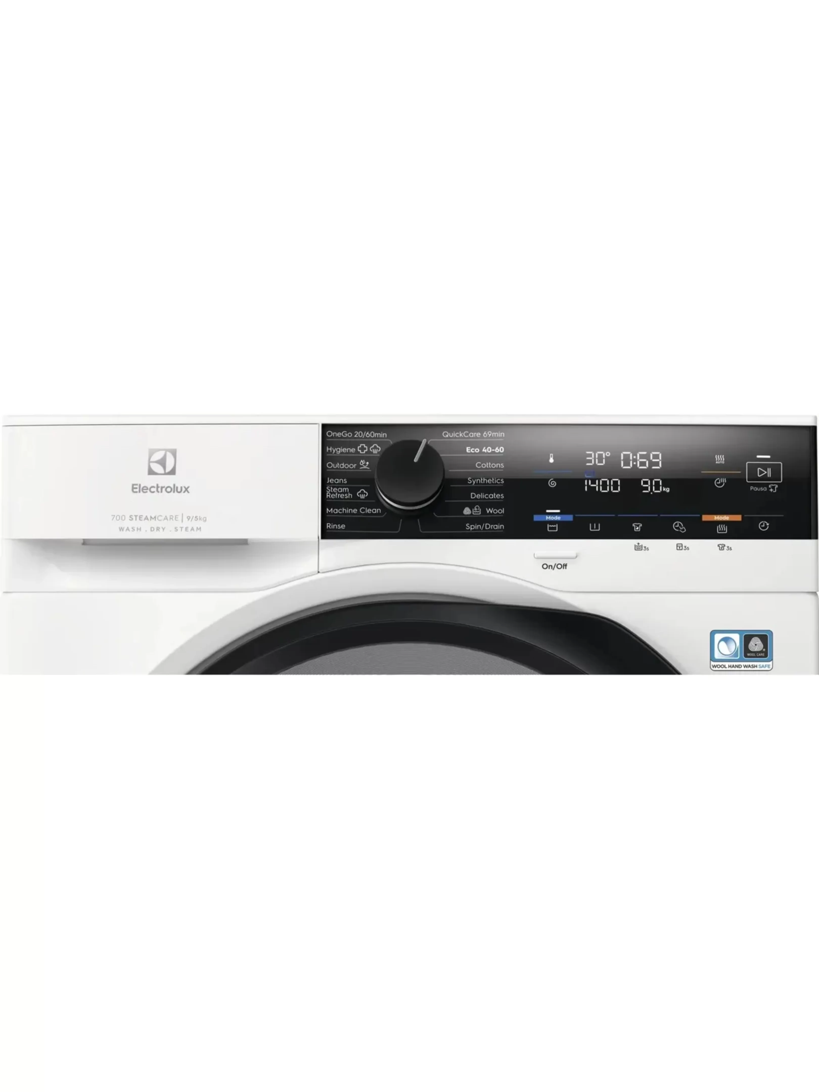 Стирально-сушильная машина Electrolux EW7W4492E (PerfectCare 700 / 60см / 9кг/5кг / 1400об / пар / DualCare™ / FreshScent / Inverter / А+++)-1