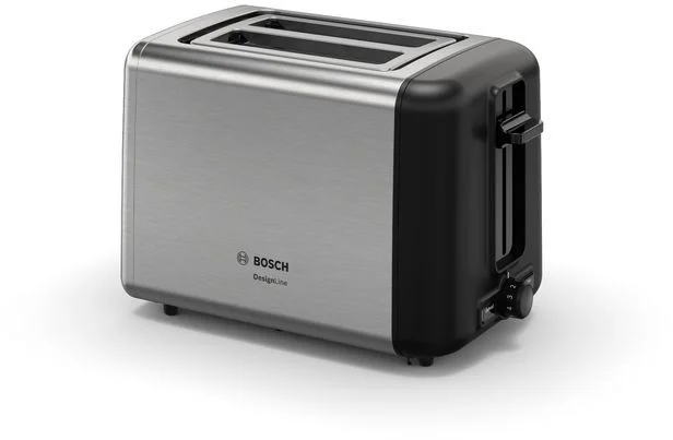 Тостер Bosch TAT3P420 (970 Вт/ тостов - 2/ подогрев, размораживание, решетка для подогрева булочек, поддон для крошек/ серебристый)-0