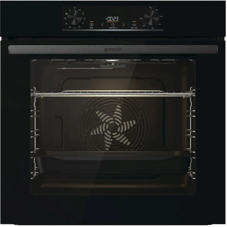 Духовой шкаф Gorenje BO6735E02BK (Essential / 77 л / до 300 °C / Чёрный, стекло / AquaClean / PerfectGrill / съемные направляющие / А / IconLED)-2