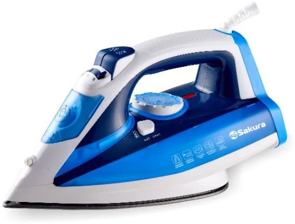 Утюг Sakura SA-3053CBL (2400 Вт/ подошва - керамика/ паровой удар/ 2,05 м)-0