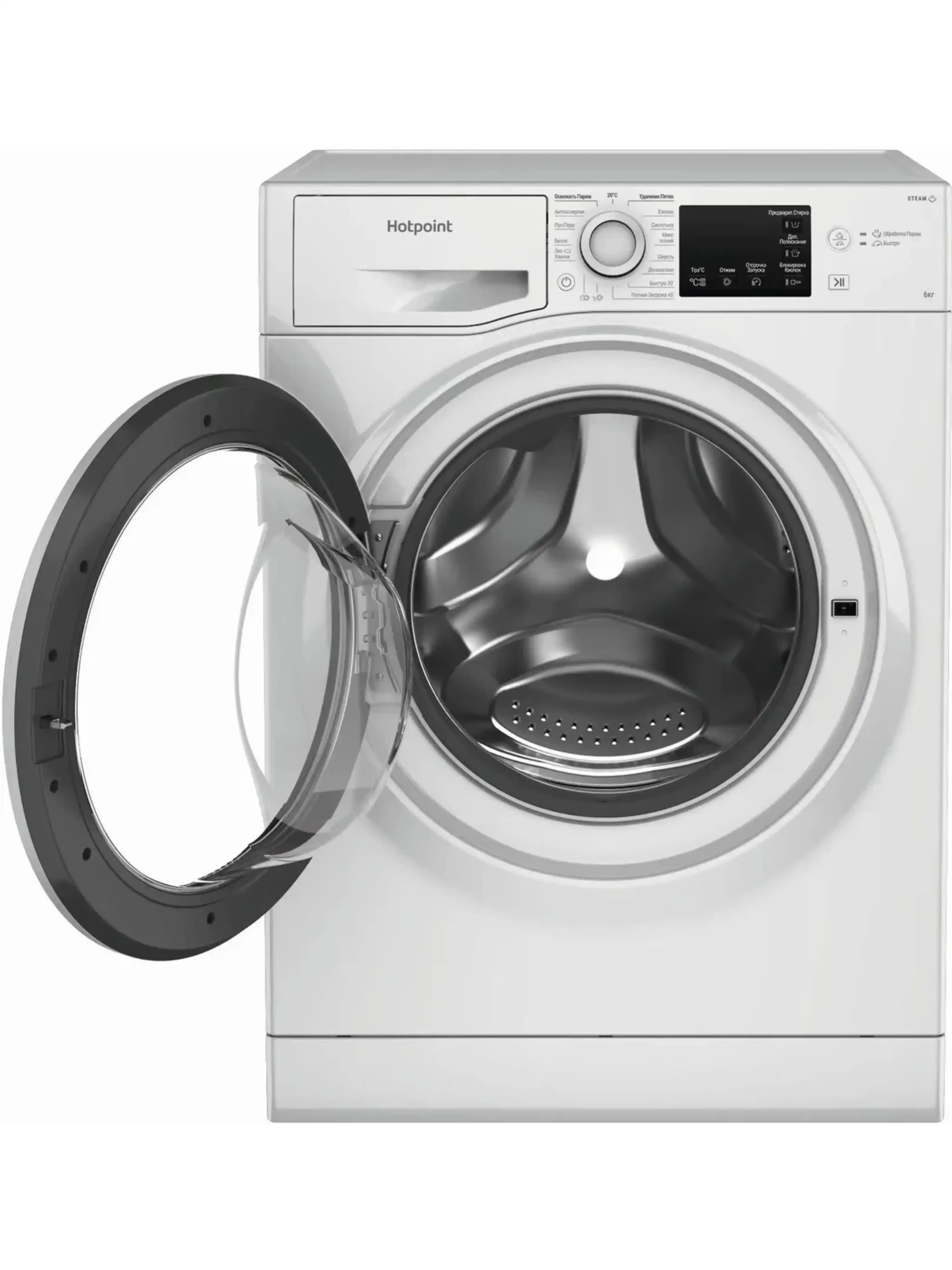 Стиральная машина Hotpoint NSB 6015 W V RU (42,5см / 6кг / 1000об / пар / A)-2