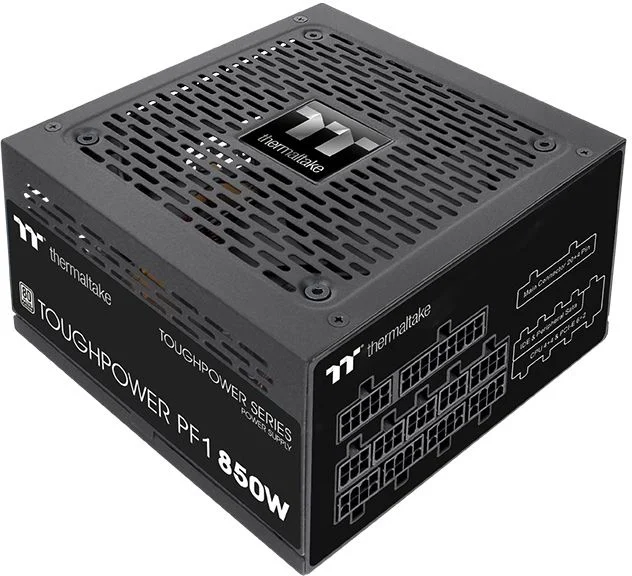 Блок питания Thermaltake 850W Toughpower PF1 модульный (80+ Platinum, 20+4 pin, 2x 4+4 pin CPU, 6x 6+2 pin PCI-E, 12 SATA, Smart Zero Fan, 120mm Fan)-0