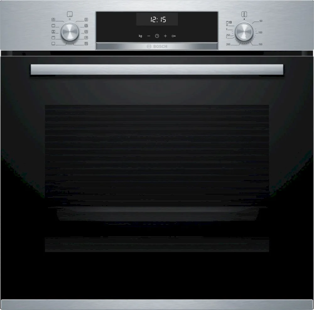 Духовой шкаф Bosch HBG5370S0 (Serie6 / 71 л / до 275 °C / нерж. сталь / Гриль / Телескоп. напр. (x1) / EcoClean Direct задняя стенка / SoftClose /A)-0