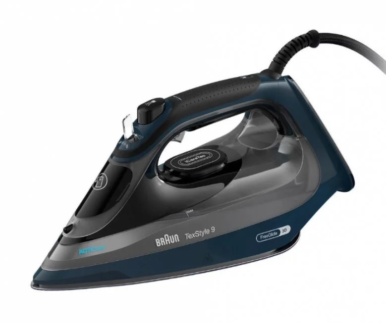 Утюг Braun TexStyle 9 SI9682DB черный (3200 Вт/ подошва - анодированный алюминий/ паровой удар - 260 г/мин/ 2,5 м/ автоотключение)-0
