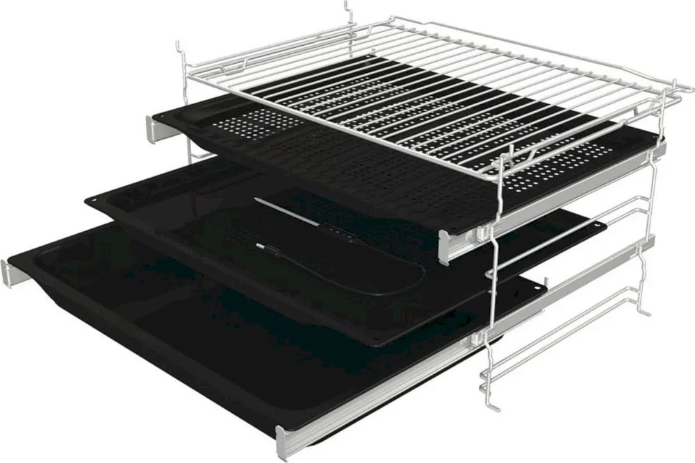 Духовой шкаф с добавлением пара Gorenje BSA6747A04X (Advanced / 77 л / до 300 °C / Чёрный, стекло / CataClean / Per.Grill / телескоп. напр. (x2) / A+-7
