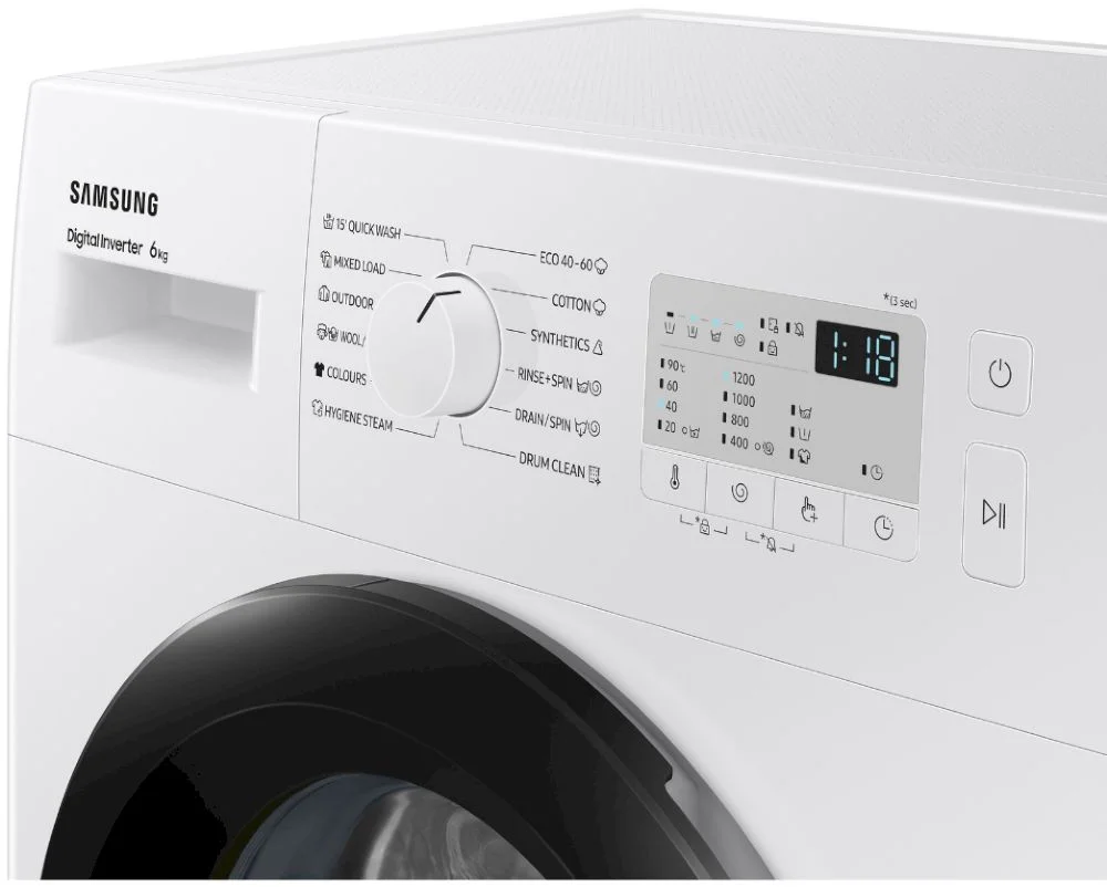 Стиральная машина Samsung WW60A3120BH/LE (40см / 6кг / 1200об / пар / Drum Clean / мотор - Digital Inverter)-6