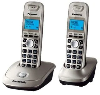 Телефон Panasonic KX-TG2512RUN 2 трубки платиновый-0