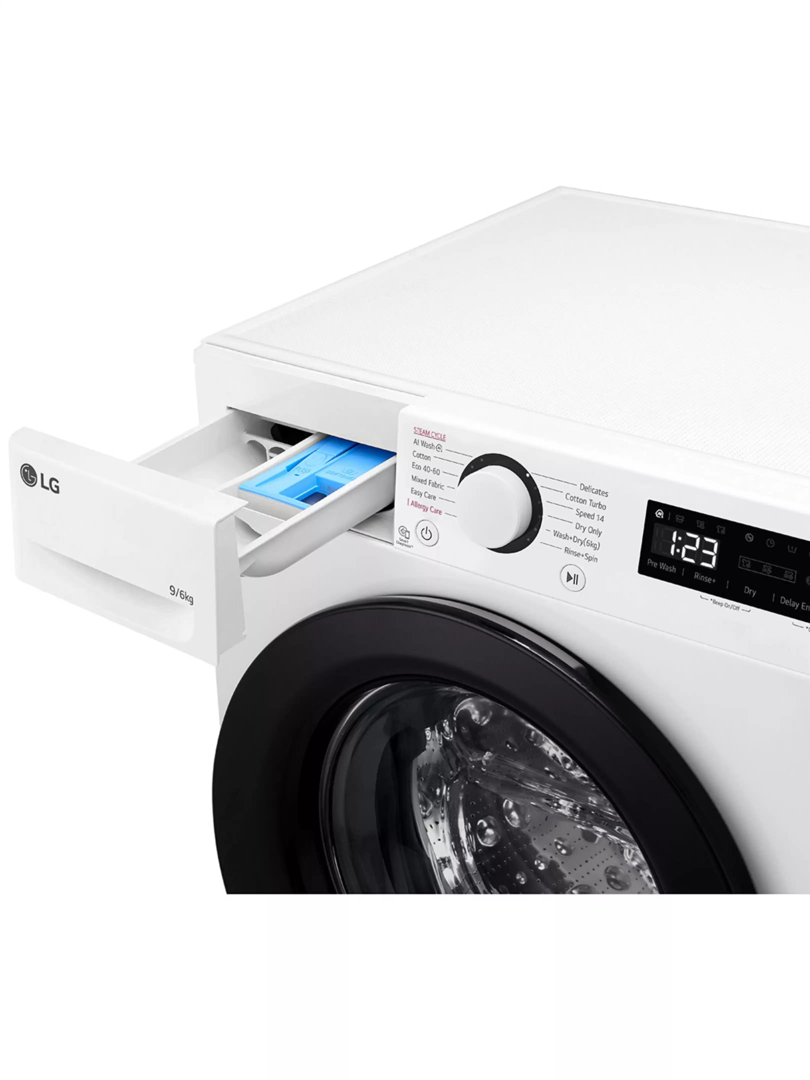 Стирально-сушильная машина LG F4DR509SBW (56.5см / 9кг / 6кг / 1400об / пар / AI DD / TurboWash™360 / Inverter Direct Drive / A+++)-5