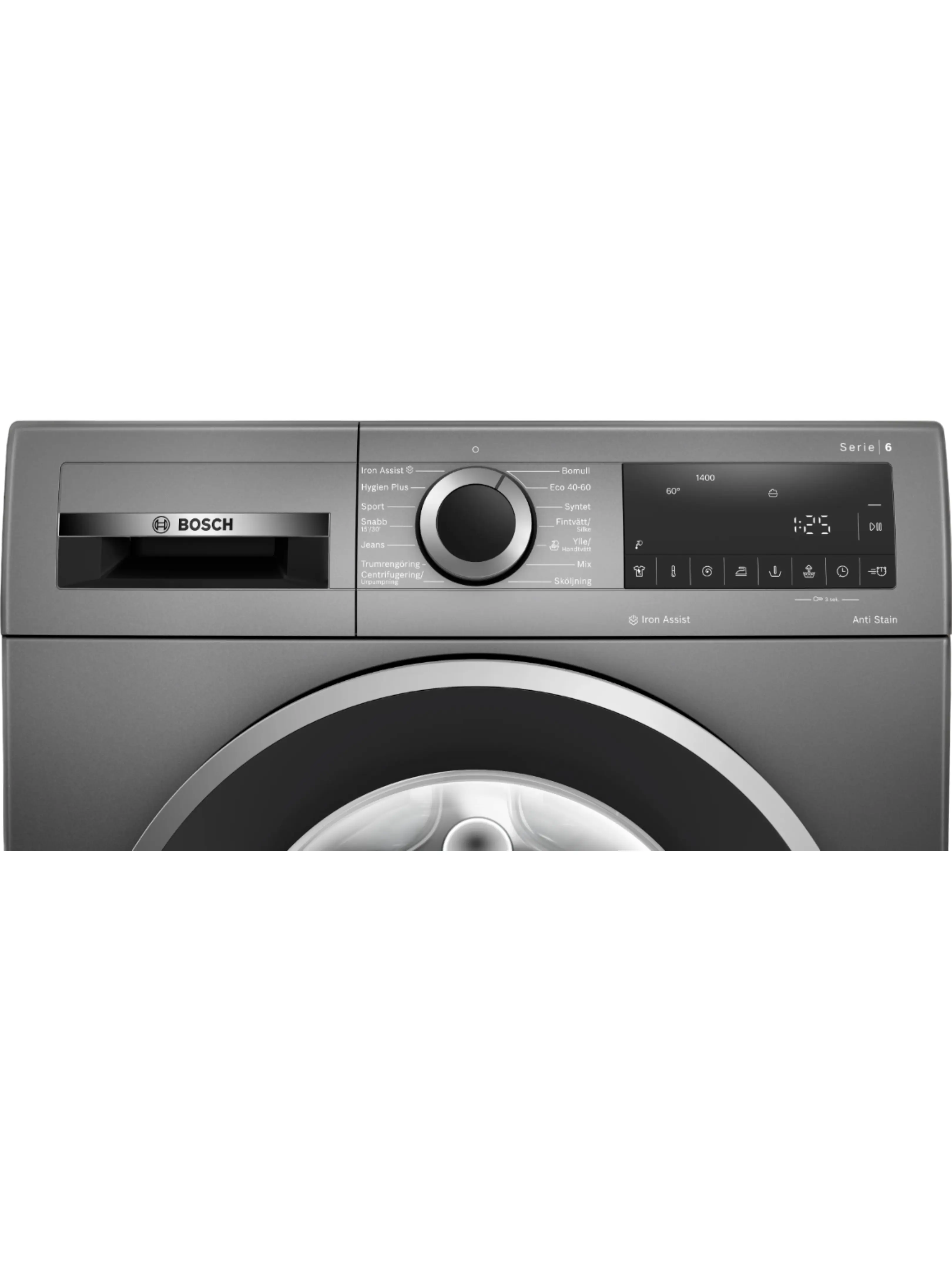 Стиральная машина Bosch WGG244ZSSN (Serie6 / 58,8-63,2см / 9кг / 1400об / SpeedPerfect / IronAssist / EcoSilence Drive / PreSoaking / A+++ / Серый)-3