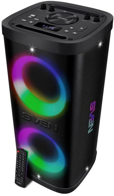 Беспроводная портативная колонка SVEN PS-930 / 150W / TWS / microSD / USB / FM / Bluetooth /  Батарея 7200mAh / LED подсветка / дисплей / караоке -0