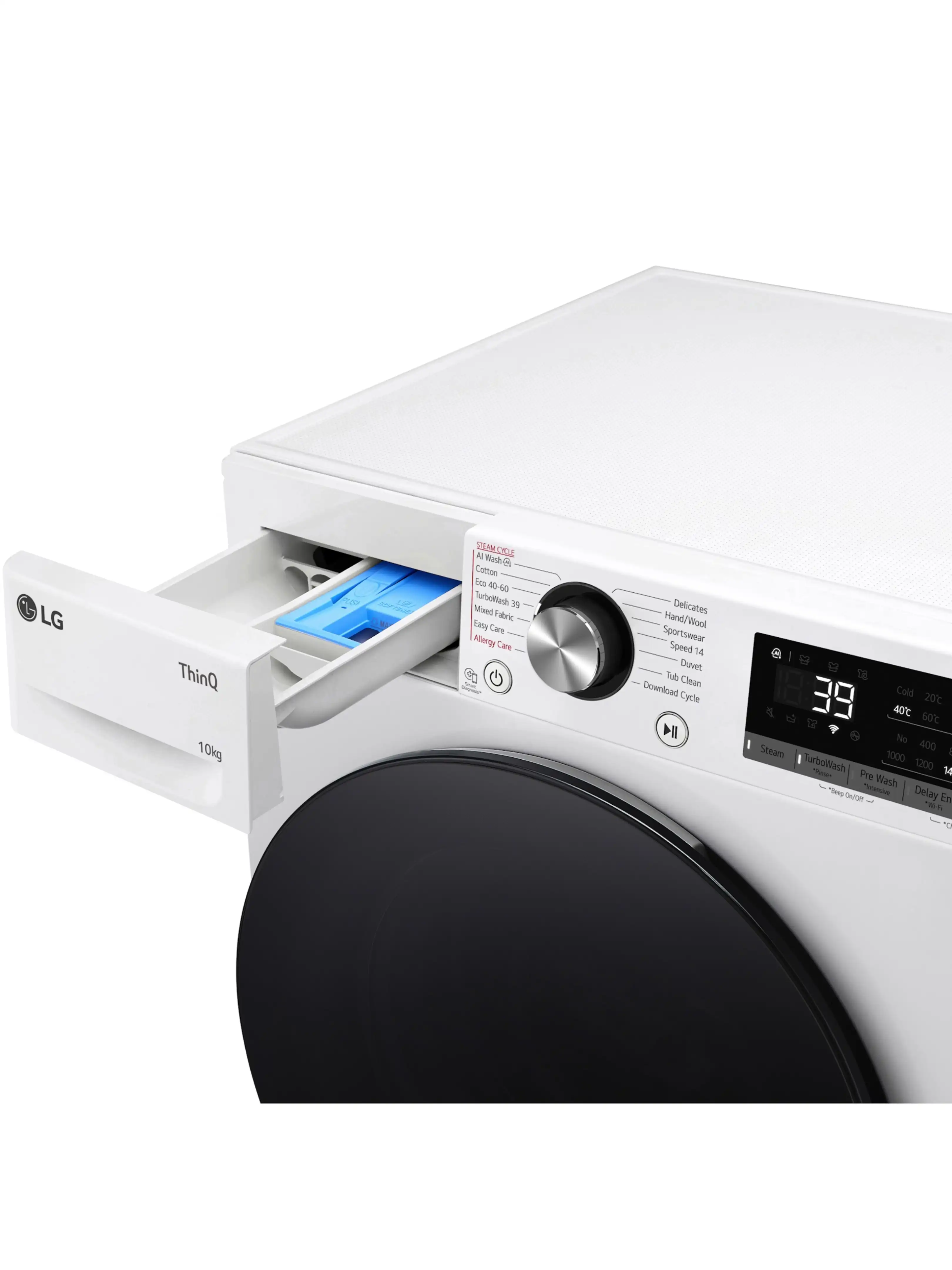 Стиральная машина LG F4WR710S2W (56,5см / 10кг / 1400об / пар / AI DD / Steam /TurboWash™ 360˚ / Inverter Direct Drive / Wi-Fi / A+++)-4