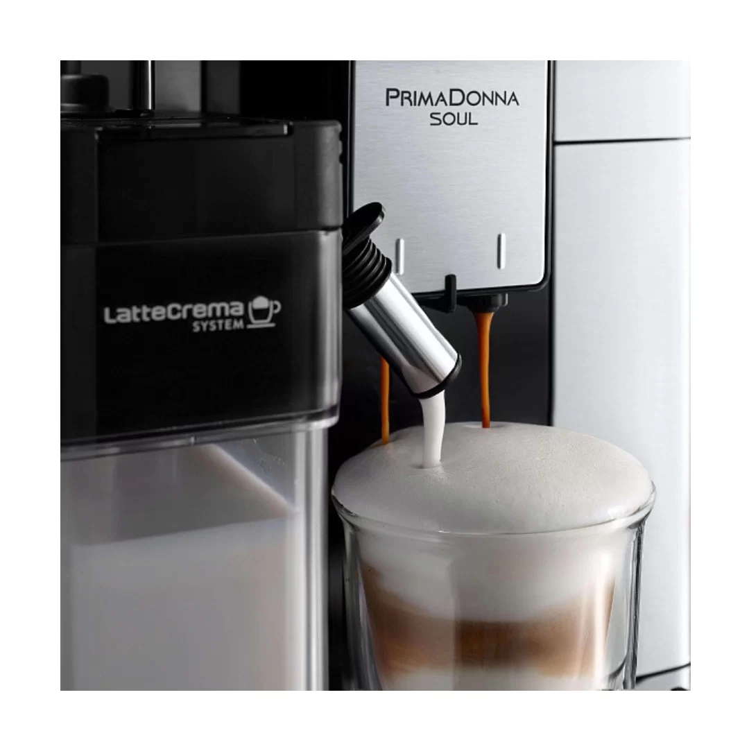 Кофемашина DeLonghi PrimaDonna SOUL ECAM610.55.SB (кофе зерновой, молотый/ 1450 Вт/ 2.2 л/ автоматический капучинатор/ 18 напитков)-3