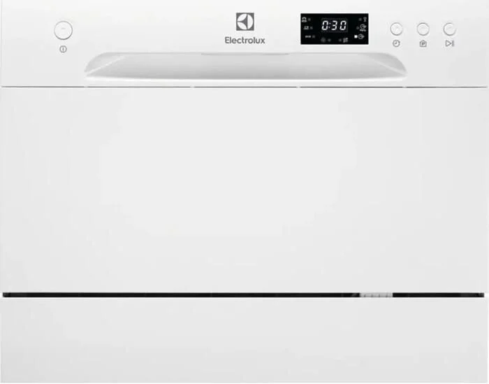 Машина посудомоечная отдельностоящая компактная Electrolux ESF2400OW (6 комплектов / Расход воды - 6,5 л / AquaStop / Белый)-0