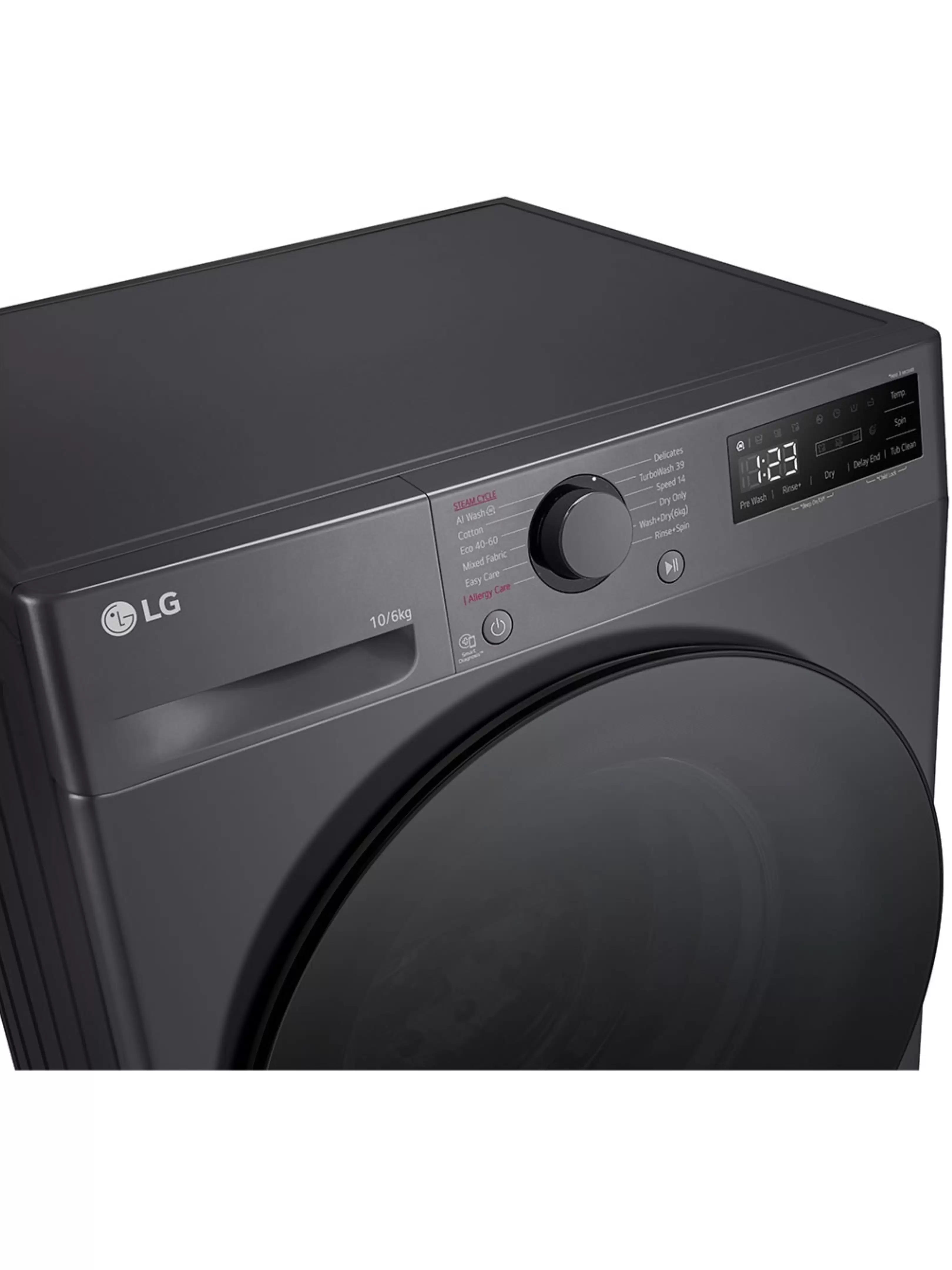Стирально-сушильная машина LG F4DR510S2M (56.5см / 10кг / 6кг / 1400об / пар / AI DD / TurboWash™360 / Inverter Direct Drive / A+++ / Чёрная)-2