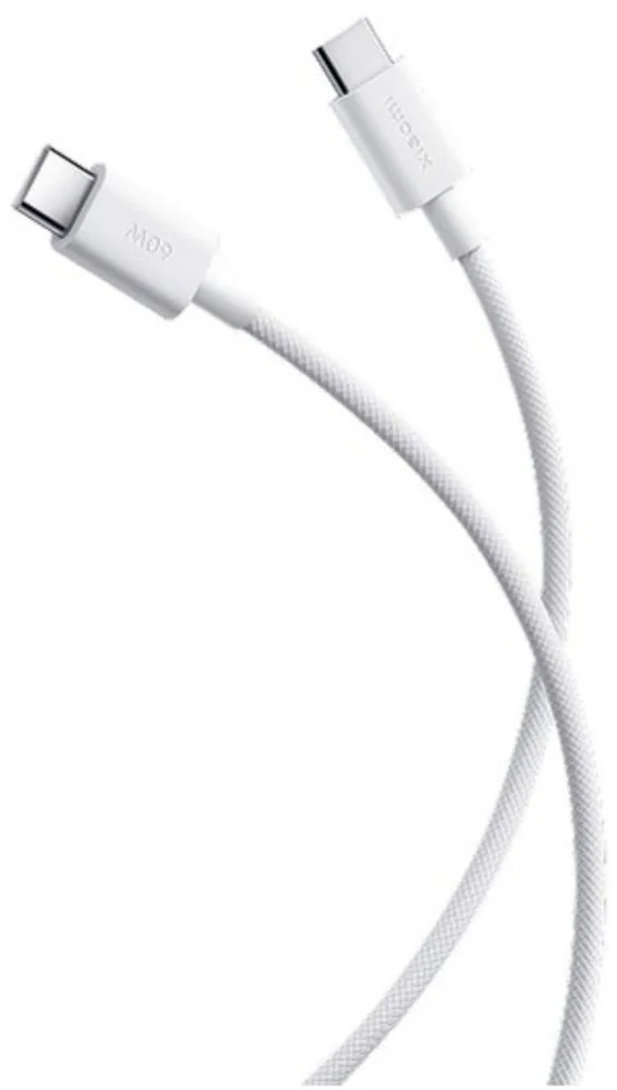 Кабель Xiaomi USB-C - USB-C, 3A, плетеный, 1 метр, белый (BHR0878GL)-0