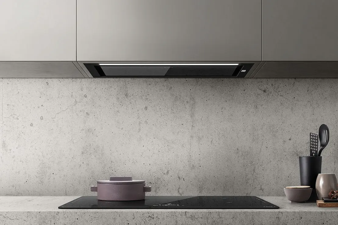 Вытяжка полновстраиваемая Elica HIDDEN 2.0 @ BLGL/A/72 (1300 м³/ч / 280 Вт / LED освещение 1x7 Вт / ширина - 71.4 см / ElicaConnect / Чёрное стекло)-4