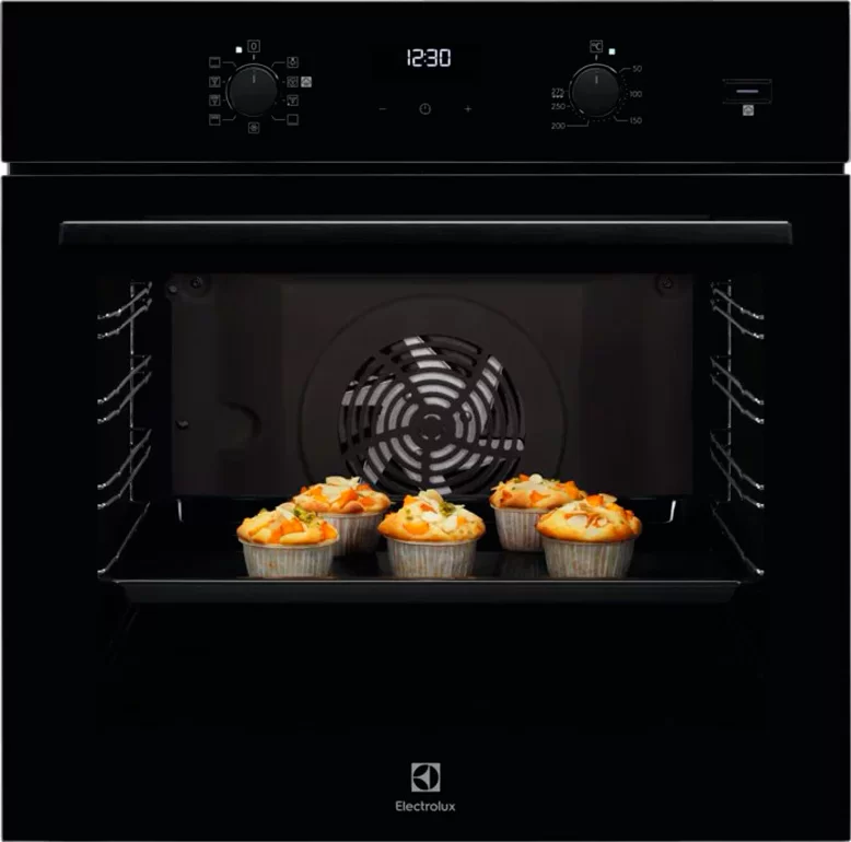 Духовой шкаф Electrolux EOD6F77WZ (SteamBake 600 / 72 л / до 300°C / Чёрное стекло / Катализ / телескоп. напр. (x1))-0