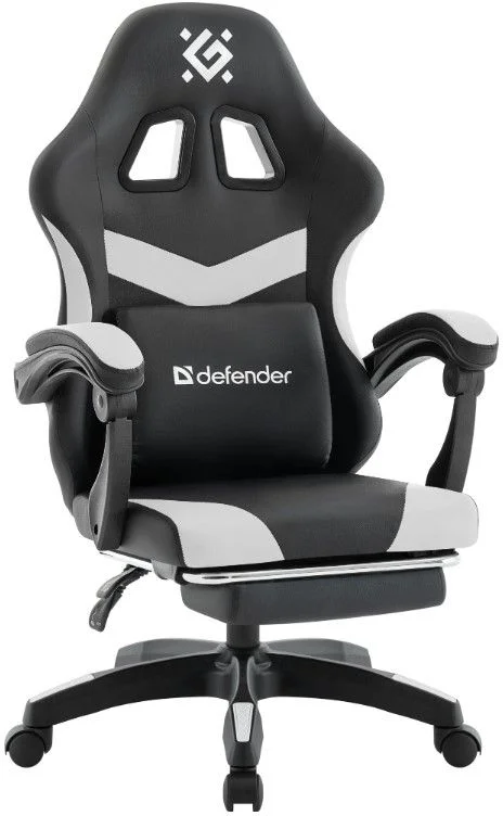 Игровое компьютерное кресло Defender Runa PRO чёрный/белый-0