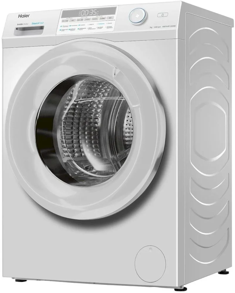 Стиральная машина Haier HW70-BP12959BE (45.4 см / 7кг / 1200об / пар / i-Time / Smart Dual Spray / Wi-Fi(evo) / Invertor / A+++)-1