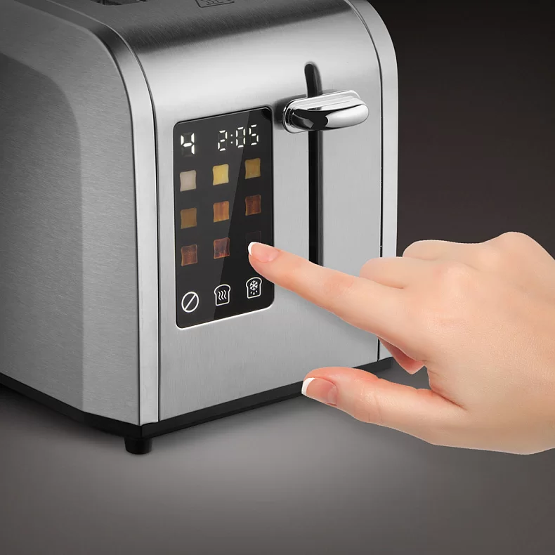 Тостер Redmond T903 (900 Вт/ тостов - 2/ подогрев, размораживание, поддон для крошек/ металлический)-1