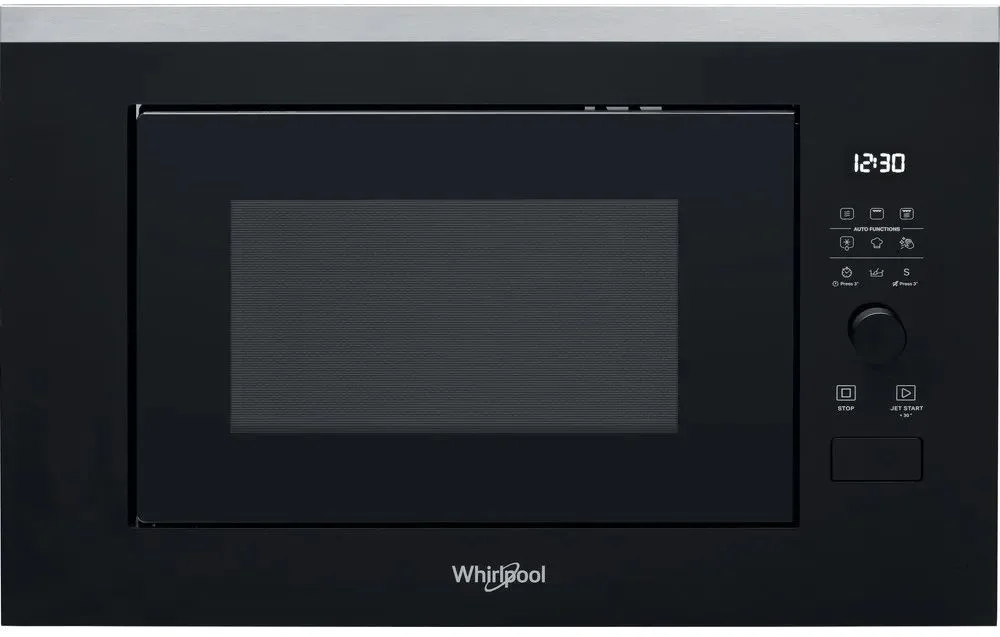 Микроволновая печь встраиваемая Whirlpool WMF200G (Чёрная / 20 литров / ширина - 59,4 см / 800 Вт / Гриль - 1000 Вт / JetDefrost 3D)-0