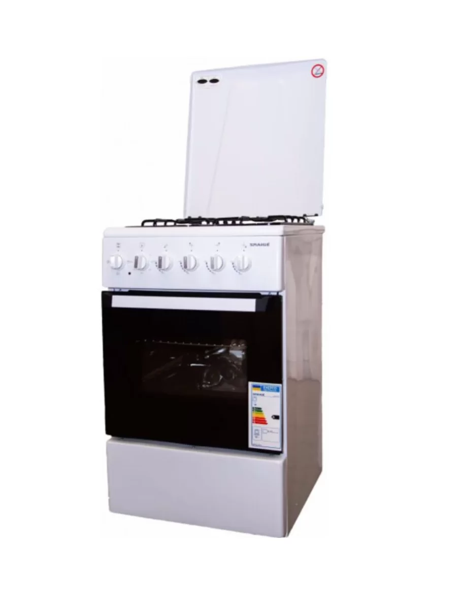 Плита комбинированная Snaige SNFGE-56SL (Серебряная / Духовка - 52 л / газ-контроль конфорок)-0