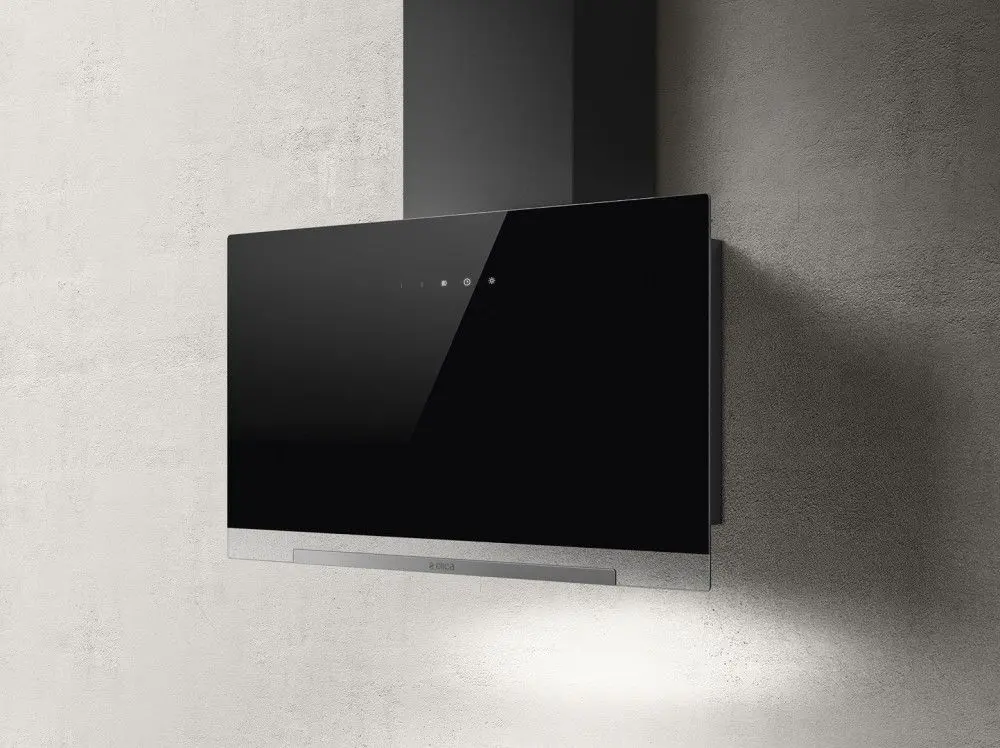 Вытяжка наклонная Elica Aplomb BL/A/60 (1200 м³/ч / 233 Вт / LED освещение 1x3 Вт / ширина - 59.8 см / чёрное стекло)-0