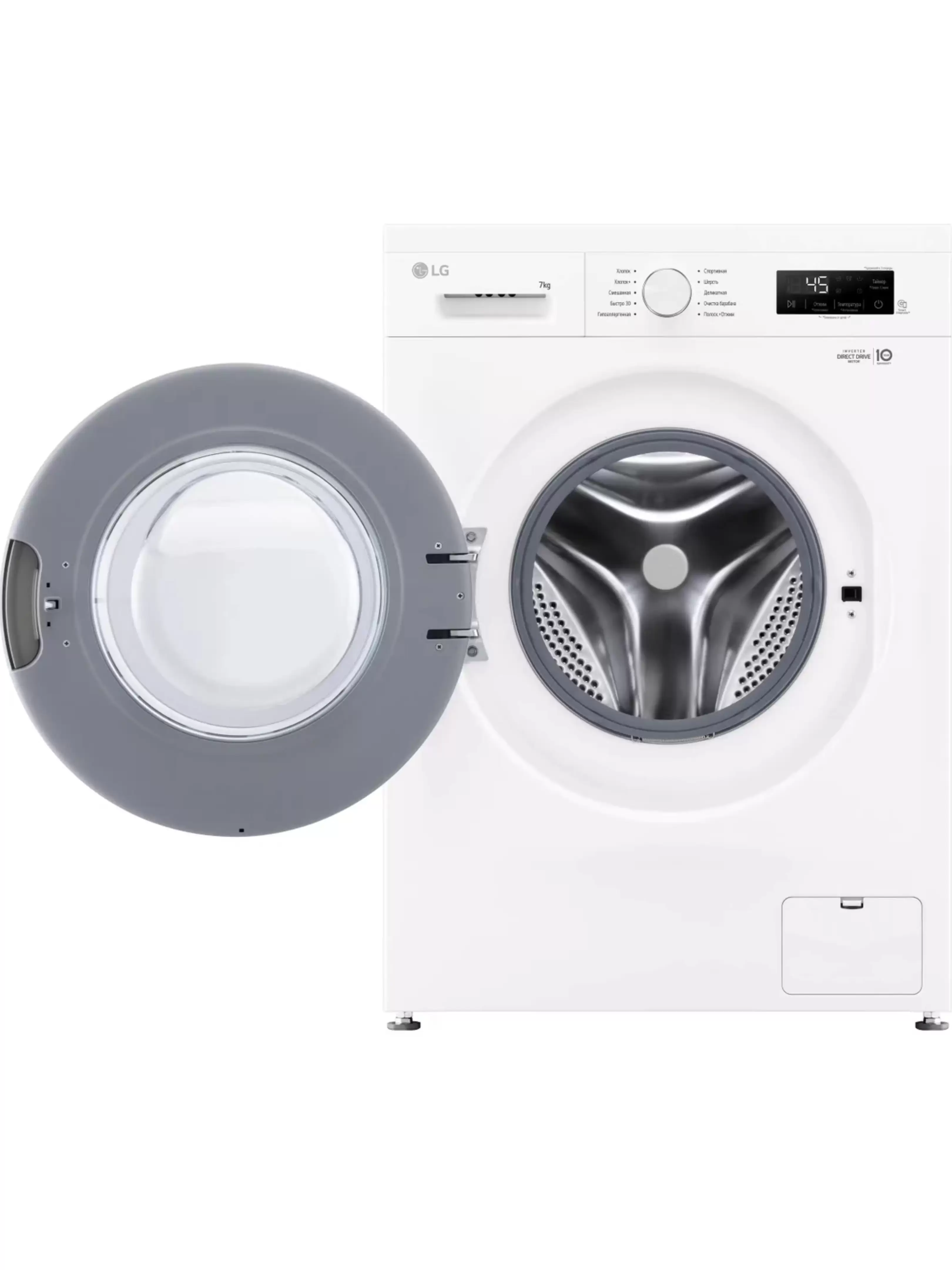 Стиральная машина LG F2Y1HS3W (44см / 7кг / 1200об / пар / NFC / Tub Clean / Inverter Direct Drive / A)-1