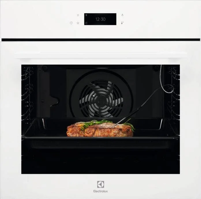Духовой шкаф Electrolux EOE8P39WV (AssistedCooking 800 / 72 л / до 300°C / Белый, стекло / Пиролиз / телескопич. напр.(x1) / Термозонд / SoftClose)-0